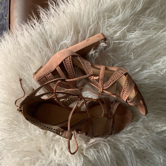 Vince Camuto Shoes - Vince Camuto Strappy 2 inch Camel Heels
